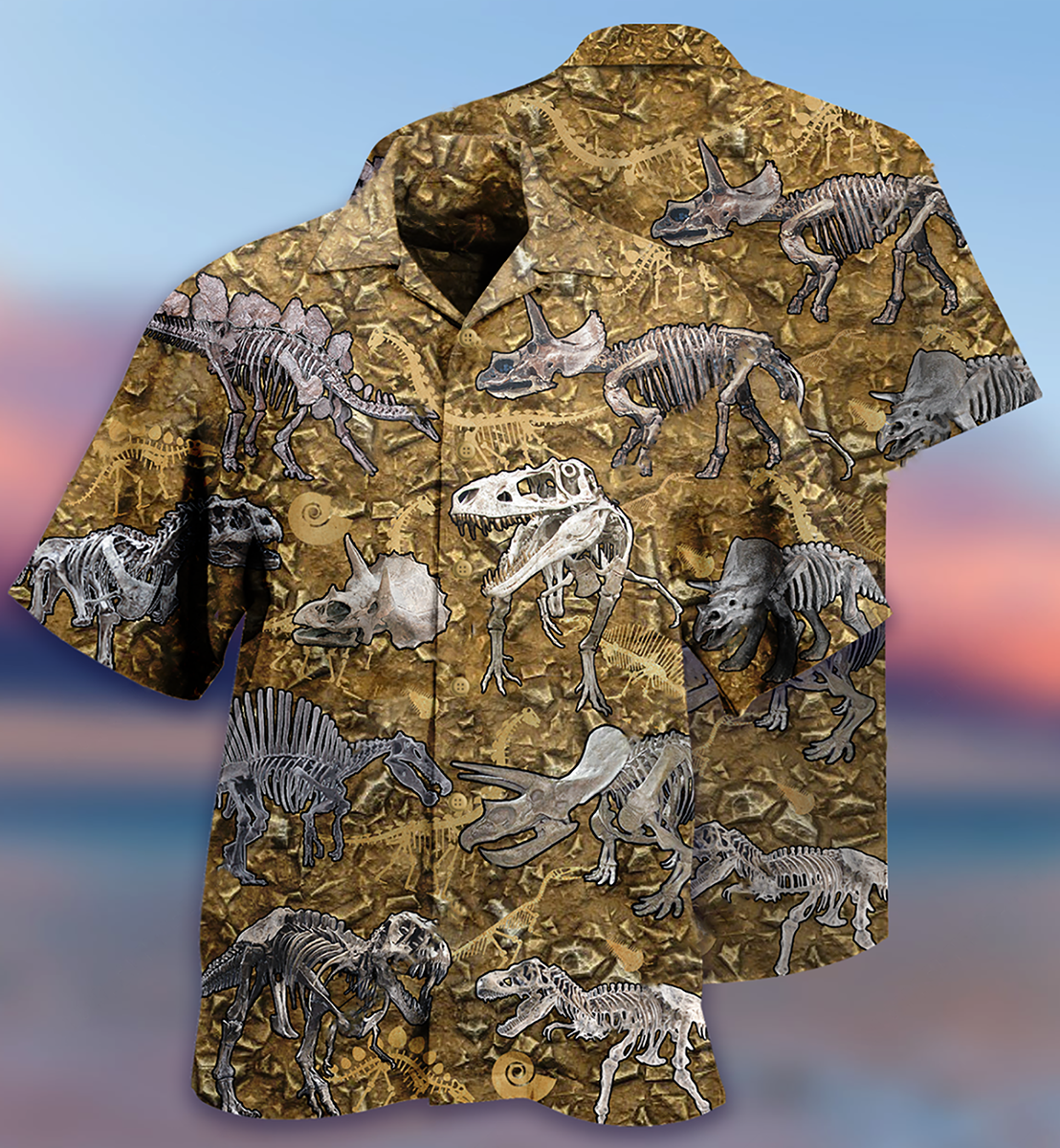 Dinosaur Cool Bone Style - Hawaiian Shirt