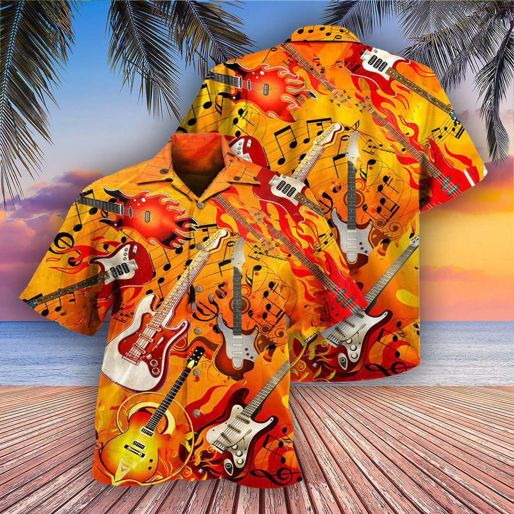 Guitar Is My Life Notes - Hawaiian Shirt