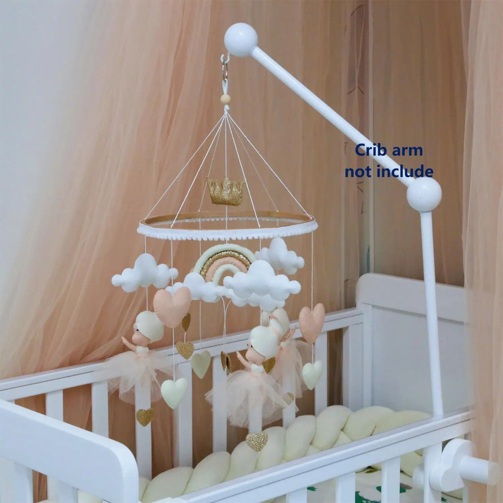 Ballerina Baby crib mobile Princess ballerina girl nursery mobile newborn gift