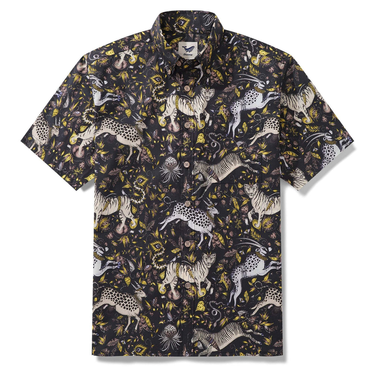 Hawaiian Shirt For Men Animal World Button-down Shirt Short Sleeve 100% Cotton Shirt By Sherry